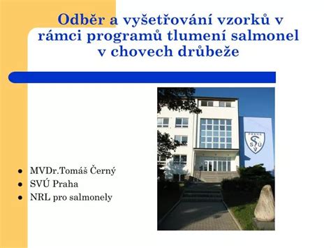 PPT Odběr a vyšetřování vzorků v rámci programů tlumení salmonel v