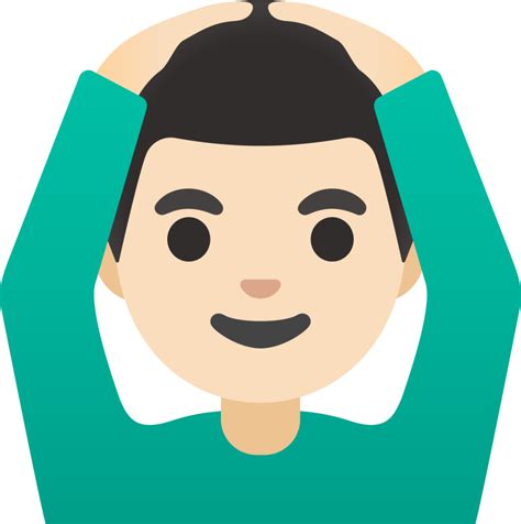 Man Gesturing Ok Light Skin Tone Emoji Download For Free Iconduck