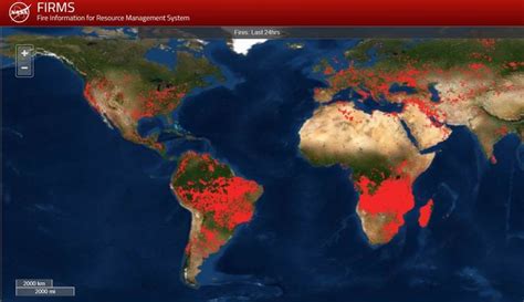 All Global Fires Burning In The Last 24 Hours Per Nasas Fire Map
