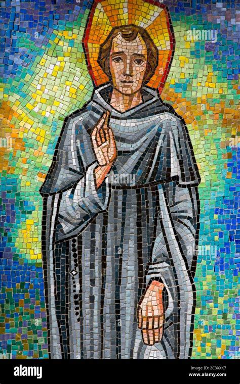 Mosaic Of St Peregrine Patron Saint Of Cancer At The Grotto National
