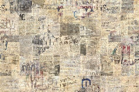 Zeitung Papier Grunge Vintage Alt Gealtert Textur Hintergrund Stock