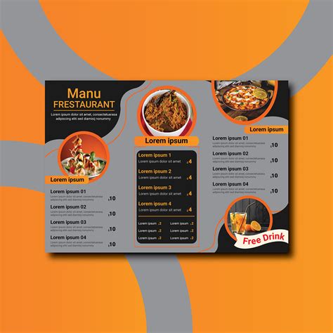 Vector Elegant Restaurant Menu Design Template On Behance