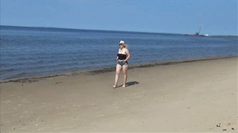 Big Ass In Denim Shorts On The Beach RoseRedRus Clips4sale
