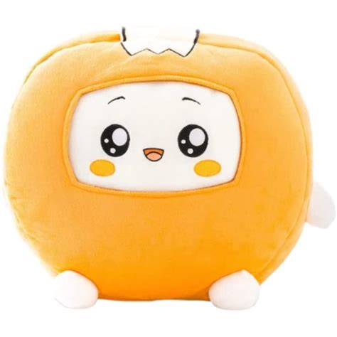 Lankybox Carton Head Cover Drag Plush Toy Fat Box 38cm
