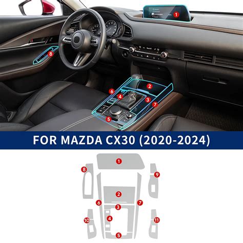 For Mazda Cx30 2020 2024 Car Center Console Gear Panel Navigation