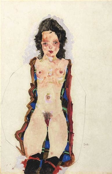 Nude With Red Garters 1911 Egon Schiele WikiArt Org
