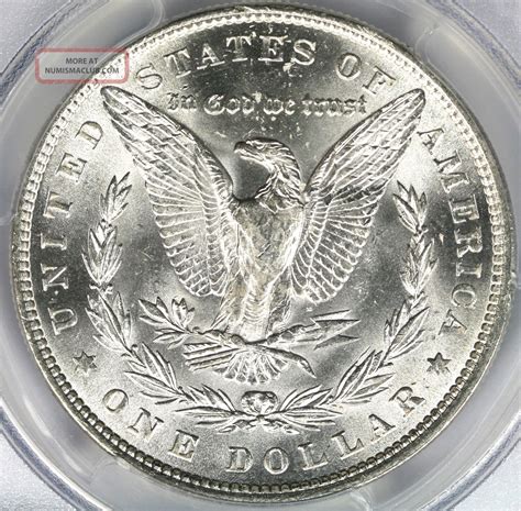 P Morgan Silver Dollar Pcgs Ms Lustrous Mostly White Coin