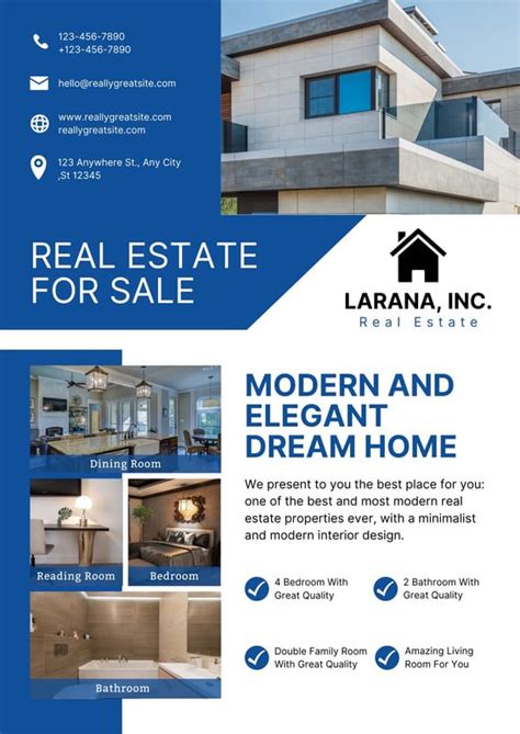 Free Custom Printable Real Estate Flyer Templates Canva