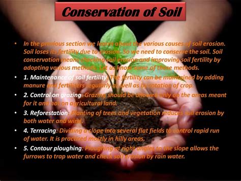 Conservation of natural resources