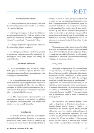 Recomendaciones para la práctica clínica en el Trastorno Bipolar 23pag