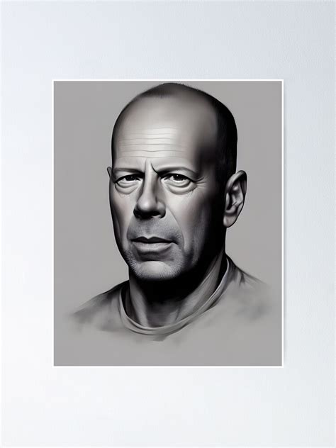 "Bruce Willis #01" Poster for Sale by Obsidian-Art-X | Redbubble