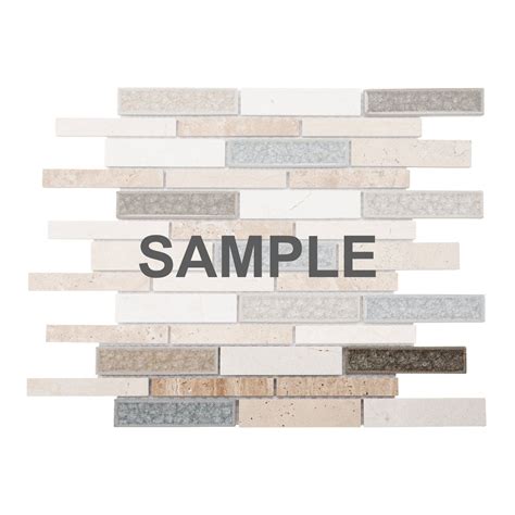 Sample Tdh Ns Natural Stone Crackle Glass Gray Beige Sand Mosaic