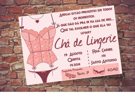 Convite Ch Lingerie Arte Digital Elo Produtos Especiais