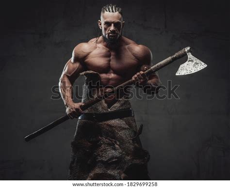 Muscular Furious Bearded Viking Barbarian Naked Stock Photo Shutterstock