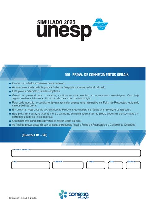 Simulado Vunesp 2025 - Prova de Conhecimentos Gerais - Studocu