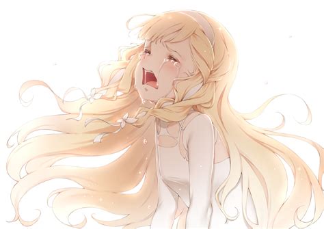 Aliasing Blonde Hair Blush Crying Dress Elbow Gloves Gloves Kinhasu Long Hair Maquia Sayonara No