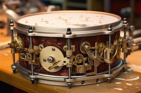 Premium AI Image | Precision tuning of custom snare drum created with generative ai