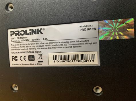 Prolink 156 Inches Lcd Monitor Vga Computers And Tech Parts