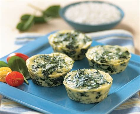 Mini Spinach Quiches With Cottage Cheese