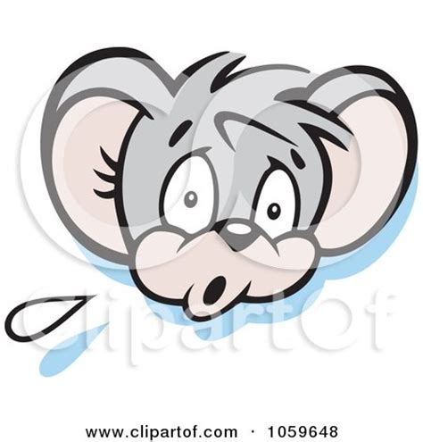 Royalty-Free Vector Clip Art Illustration of a Scared Micah Mouse by ...