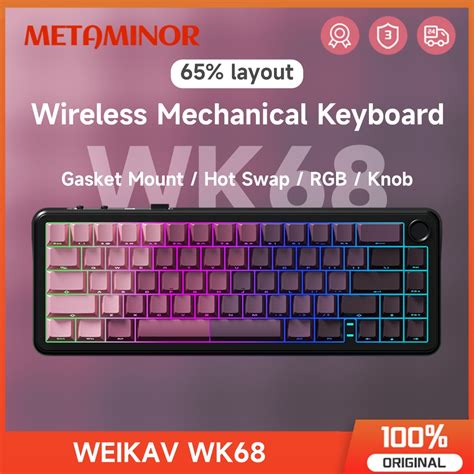 Weikav Wk Wireless Mechanical Keyboard Keys Rgb Hot Swap Custom Blueooth Keyboard For Pc