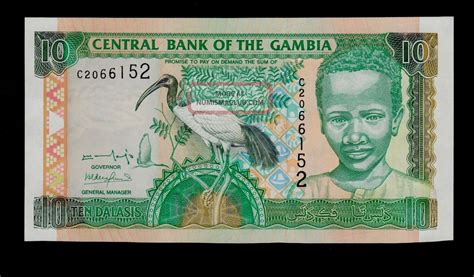 Gambia 10 Dalasis 2001 Pick 21a Unc