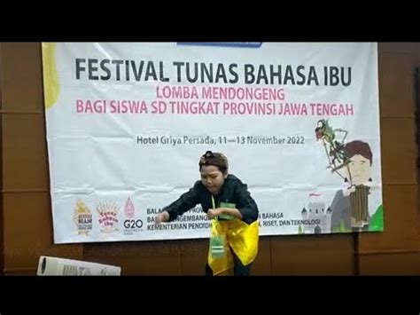 Lomba Mendongeng Festival Tunas Bahasa Ibu Youtube