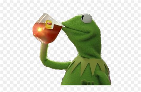 Kermit Sipping Tea Sticker , Png Download - Kermit Meme Png ...