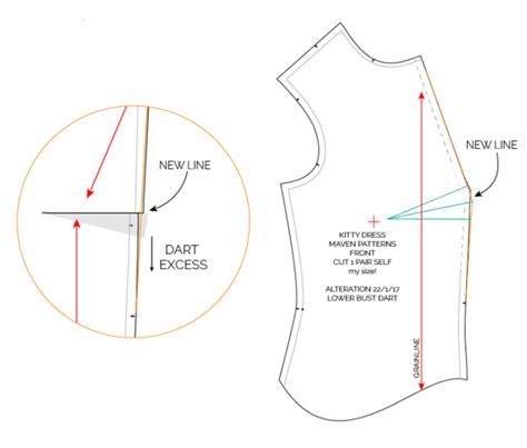 How To Lower A Bust Dart Tutorial Maven Patterns