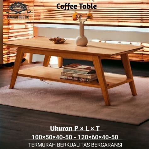 Jual Meja Kopi Ruang Tamu Meja Minimalis Coffe Table Top Table Meja