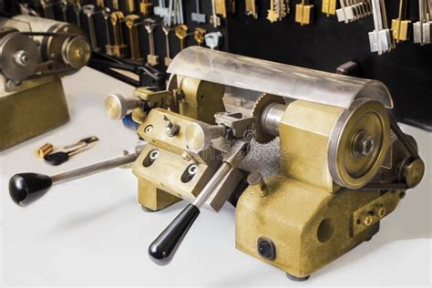 Old Manual Key Duplicating Machine Stock Photo - Image of lock ...