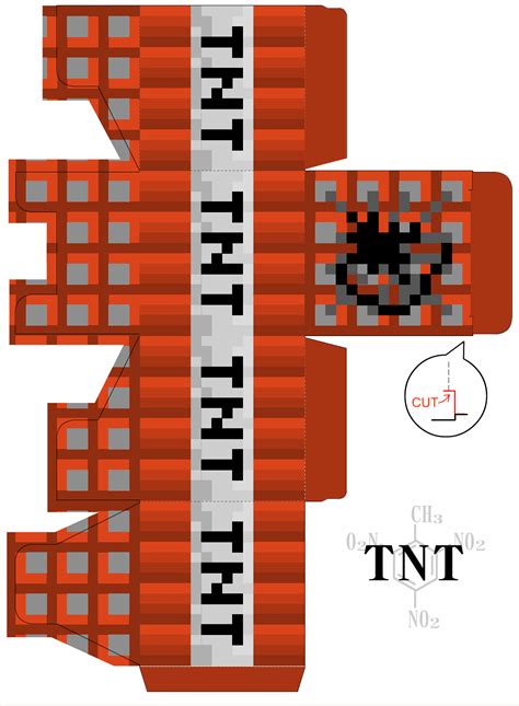 Minecraft Papercraft Blocks Tnt