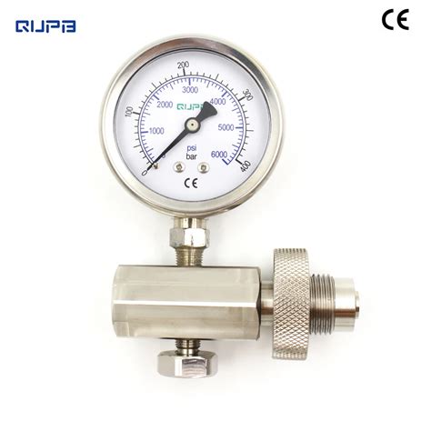 QUPB новая Din станция из нержавеющей стали 300 бар/4500psi с 60 мм/40 ...