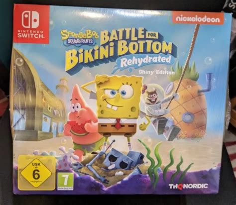 Nintendo Switch Spongebob Battle For Bikini Shiny Edition Inc Statue New Seal