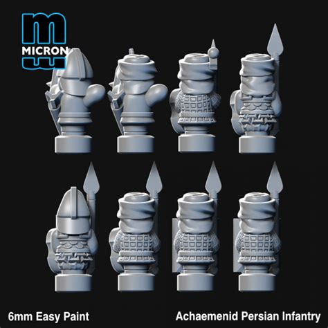 3d Printable Achaemenid Persian Infantry By Micron Miniatures