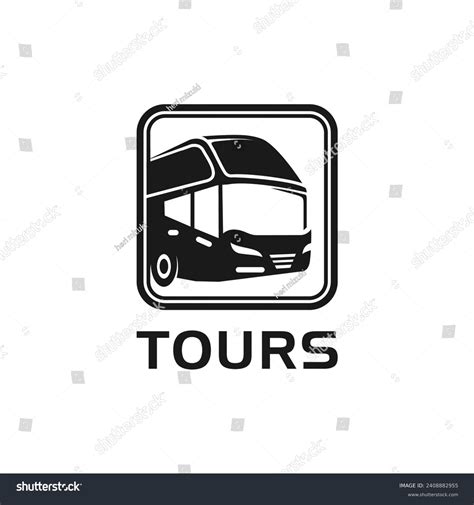 Buss Transportation Vector Icon Logo Design Stock Vector (Royalty Free