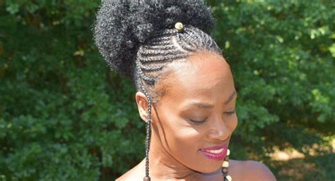 HOW TO CREATE A TRIBAL BRAID AFRO PUFF - Naturalbabydol