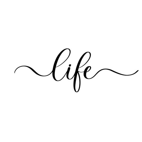 Life - vector calligraphic inscription with smooth lines. 5083471 ...