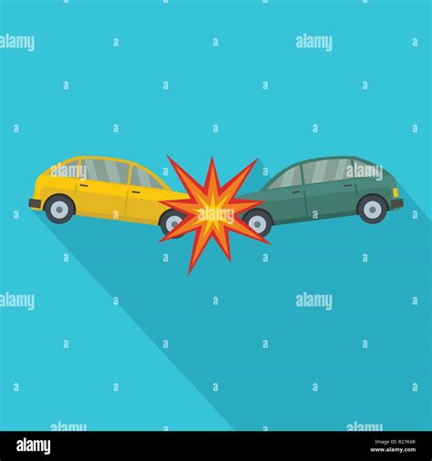 Head Collision Icon Flat Illustration Of Head Collision Vector Icon