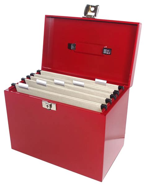 Metal File Storage Box A4 Lockable 5 Free Files Or Optional Suspension