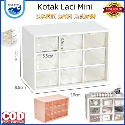 Jual Kotak Laci Mini Serbaguna Jiugongge Storage Box Kotak Perhiasan