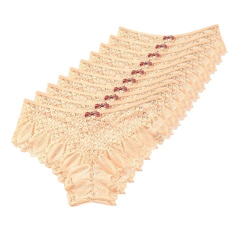 TYGHBN Panties For Women Crochet Lace Lace Up Panty Sexy Hollow Out Underwear Sheer Bikini