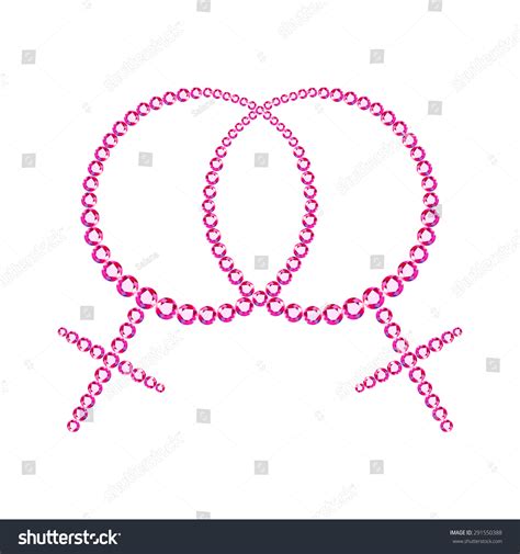 Vector Illustration Symbol Lesbian Couple Made Stock Vector Royalty Free Shutterstock