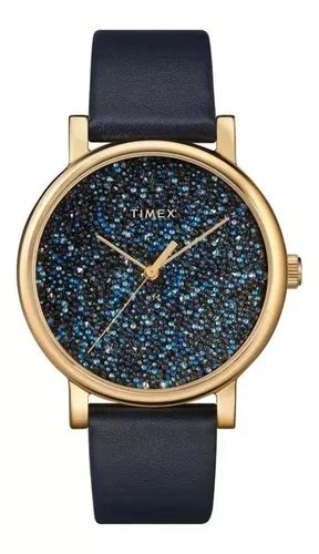 Reloj Mujer Timex Cristal Mineral 38 Mm 3 Atm Tw2r98100 Color De La