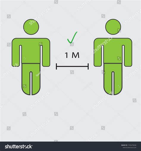 Safety Distance Covid19 Vector Image Stock Vector Royalty Free