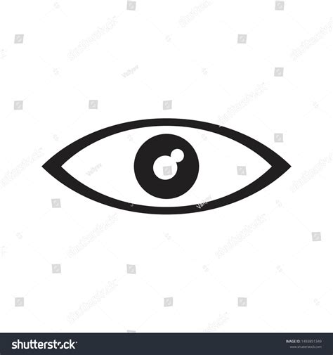 Human Eye Icon Black Isolated Vector Stock Vector Royalty Free 1493851349