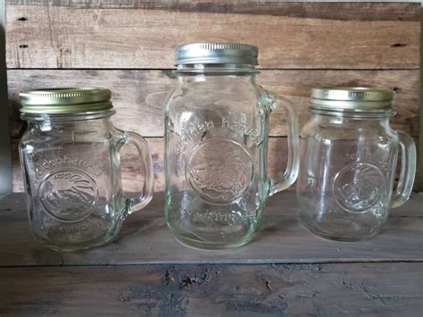 Golden Harvest Mason Drinking Jar Vintage Mason Jar Set Of Etsy