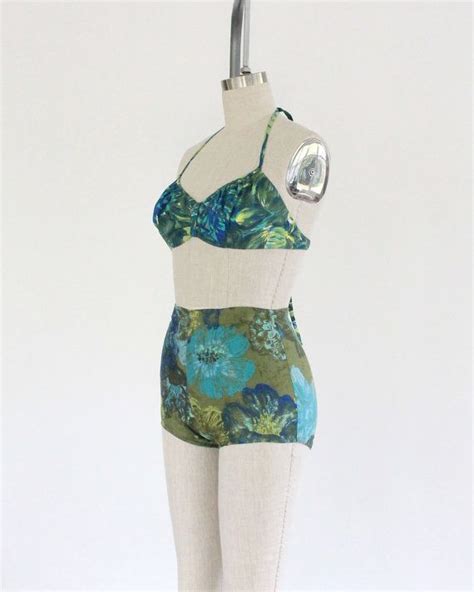 SALE 50s High Waist Bikini Vintage 1950s Handmade 2 Piece Etsy Bikinis Vintage Bikini