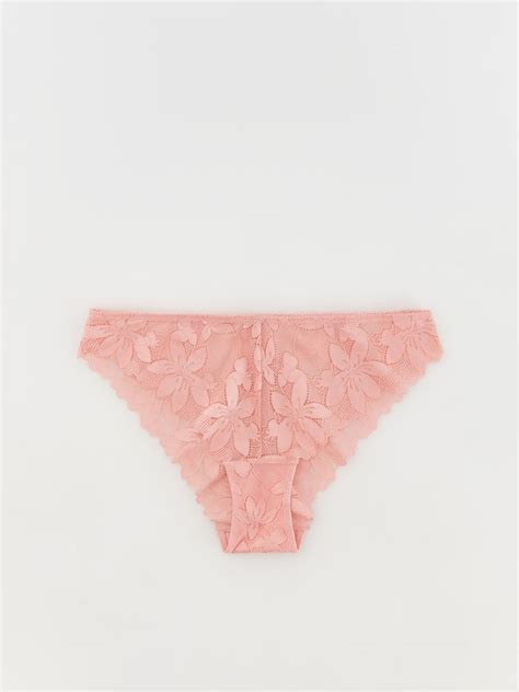 Koronkowe Majtki Bikini Kolor Brzoskwiniowy RESERVED Y X