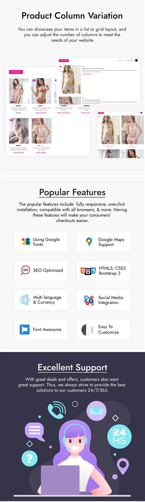 Blisse Lingerie Shopify Theme Templatemonster